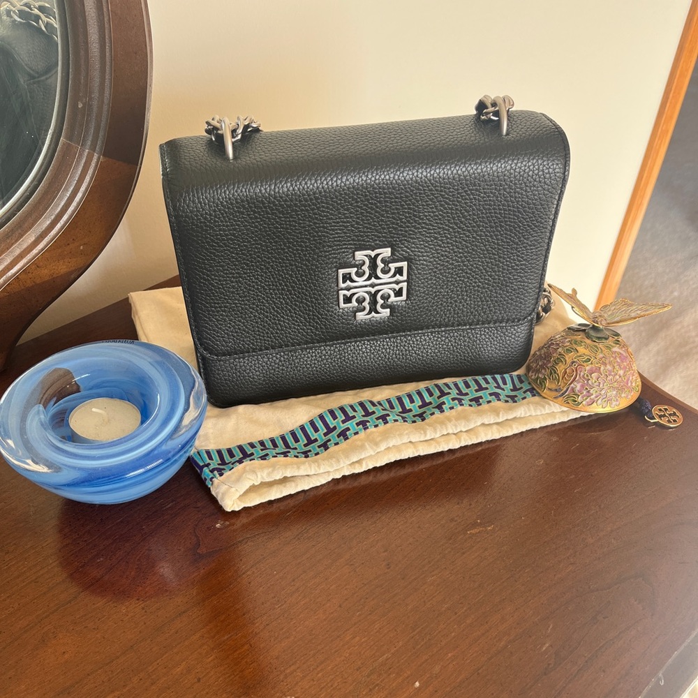 Tory Burch Britten Black Leather Bag